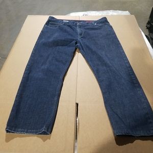 Alberto Jeans Modern Fit Luxury T400 Men's 40x26 Medium Wash (hemmed) DARK BLUE